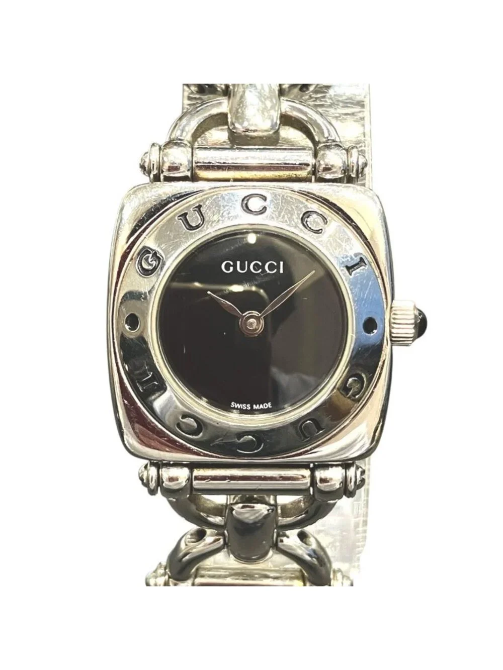 Gucci Horsebit Watch SS Quartz Black Dial